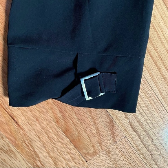 Elm Design Black Adjustable Buckle Hem Wide Leg Two Pocket Trousers EUC Size 4 - Picture 4 of 7